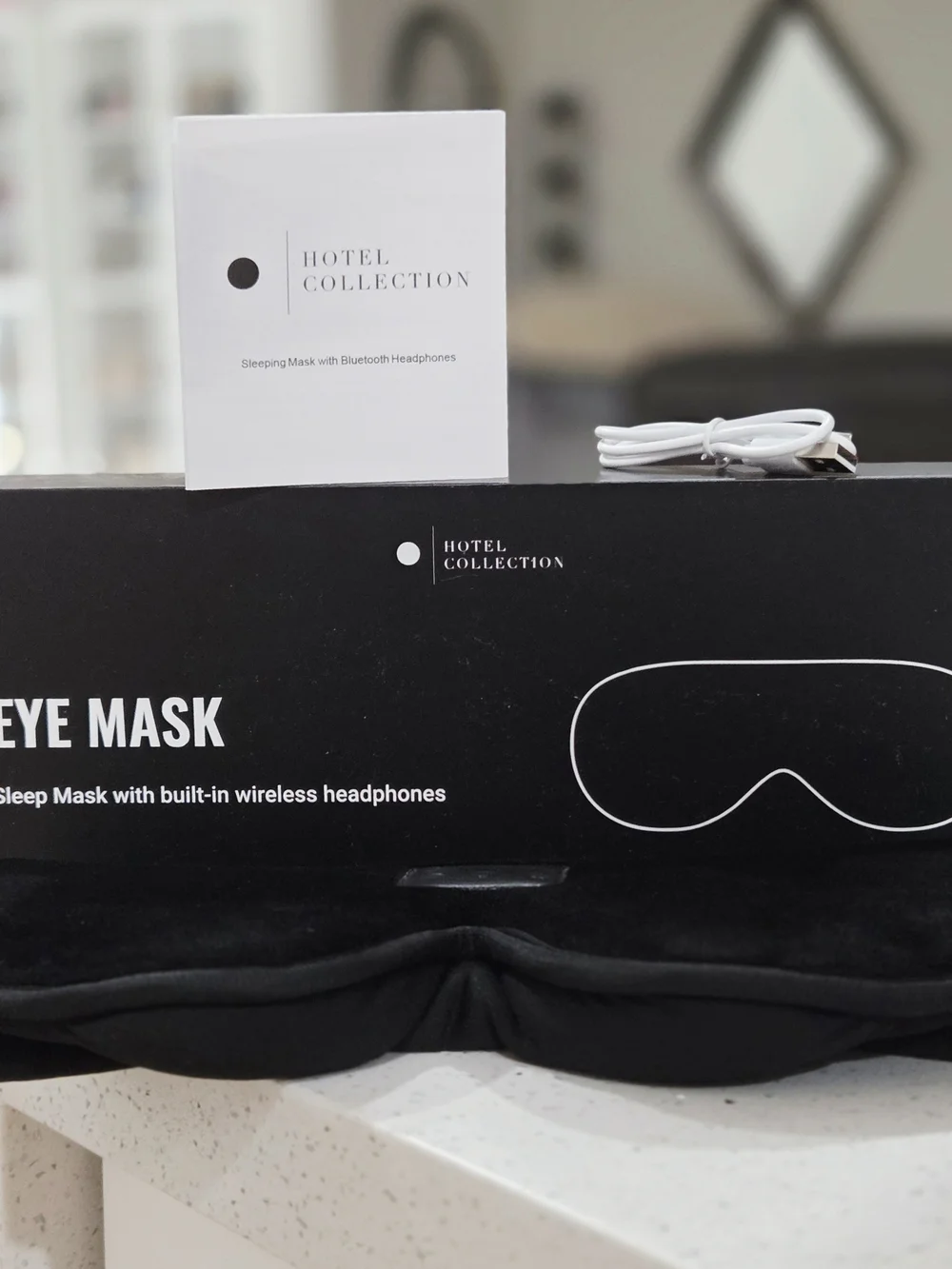 Hotel Collection Blackout Wireless Sleep Mask with Built-In Headphones